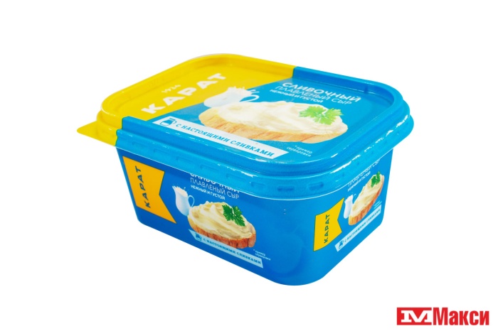 СЫР "СЛИВОЧНЫЙ" ПЛАВЛЕНЫЙ 45% 400Г (КАРАТ) (БЗМЖ)