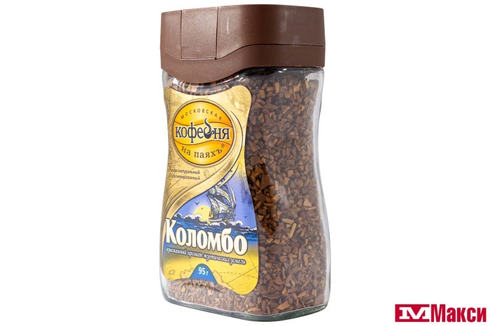 КОФЕ РАСТВОРИМЫЙ СУБЛИМИРОВАННЫЙ "КОЛОМБО" 95Г СТ/Б (МОСКОВСКАЯ КОФЕЙНЯ НА ПАЯХЪ)
