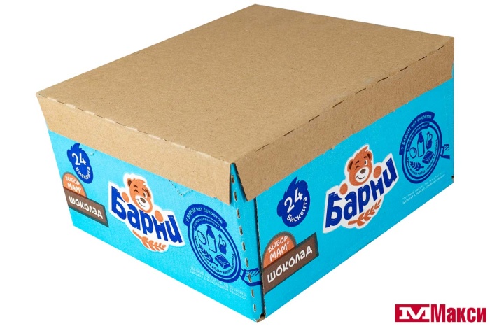 БИСКВИТ "МЕДВЕЖОНОК БАРНИ" С НАЧИНКОЙ 30Г (МОН' ДЭЛИС РУСЬ)(с шоколадной)