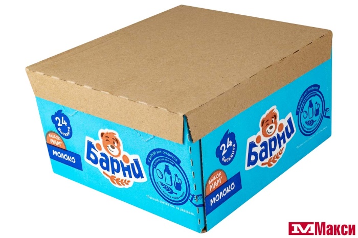 БИСКВИТ "МЕДВЕЖОНОК БАРНИ" С НАЧИНКОЙ 30Г (МОН' ДЭЛИС РУСЬ)(молочной)