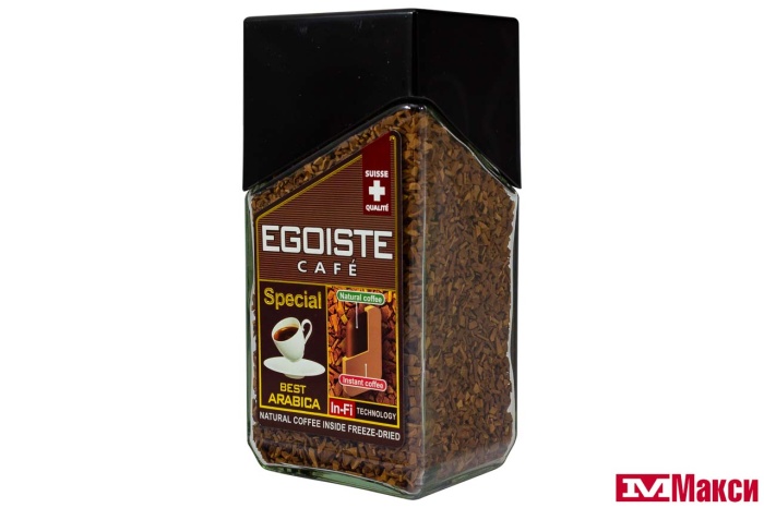 КОФЕ РАСТВОРИМЫЙ СУБЛИМИРОВАННЫЙ "EGOISTE" SPECIAL 100Г СТ/Б (ХОРС)