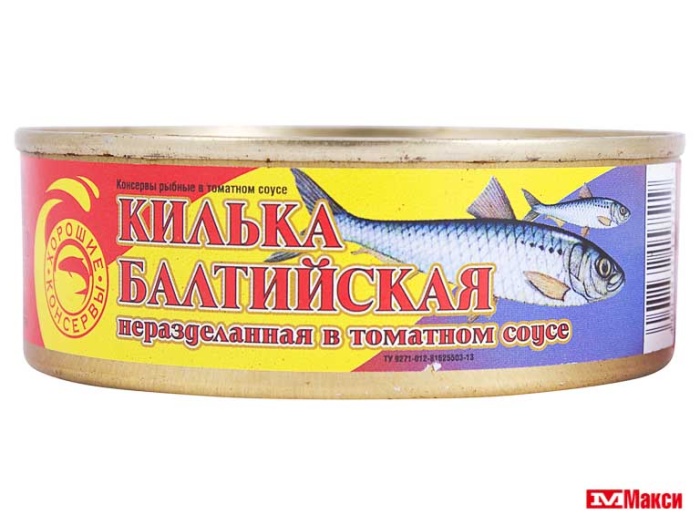 КИЛЬКА В ТОМАТНОМ СОУСЕ 240Г Ж/Б
