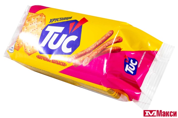 КРЕКЕР "TUC" 100Г (МОН' ДЭЛИС РУСЬ)(копченые колбаски)