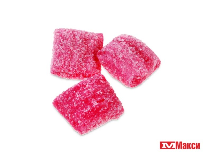 КАРАМЕЛЬ С ЖЕЛЕЙНОЙ НАЧИНКОЙ СО ВКУСОМ ЙОГУРТА В САХАРЕ (ТАМБОВСКАЯ КФ)(барбарис)