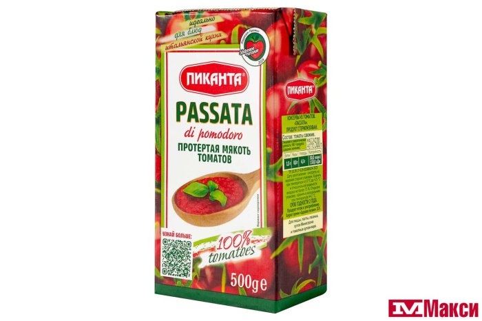 ТОМАТЫ (ПИКАНТА) ПРОТЕРТАЯ МЯКОТЬ 500Г 
