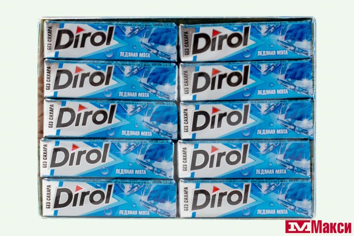 ЖЕВАТЕЛЬНАЯ РЕЗИНКА "DIROL" ПОДУШЕЧКИ 13,6Г (МОН' ДЭЛИС РУСЬ)(ледяная мята)