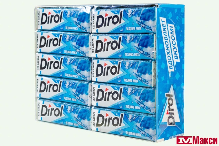 ЖЕВАТЕЛЬНАЯ РЕЗИНКА "DIROL" ПОДУШЕЧКИ 13,6Г (МОН' ДЭЛИС РУСЬ)(ледяная мята)
