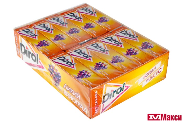 ЖЕВАТЕЛЬНАЯ РЕЗИНКА "DIROL" ПОДУШЕЧКИ 13,6Г (МОН' ДЭЛИС РУСЬ)(дикий виноград)