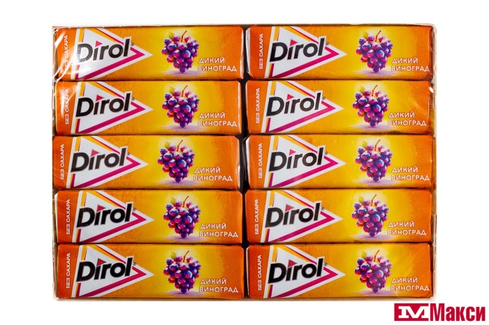 ЖЕВАТЕЛЬНАЯ РЕЗИНКА "DIROL" ПОДУШЕЧКИ 13,6Г (МОН' ДЭЛИС РУСЬ)(дикий виноград)