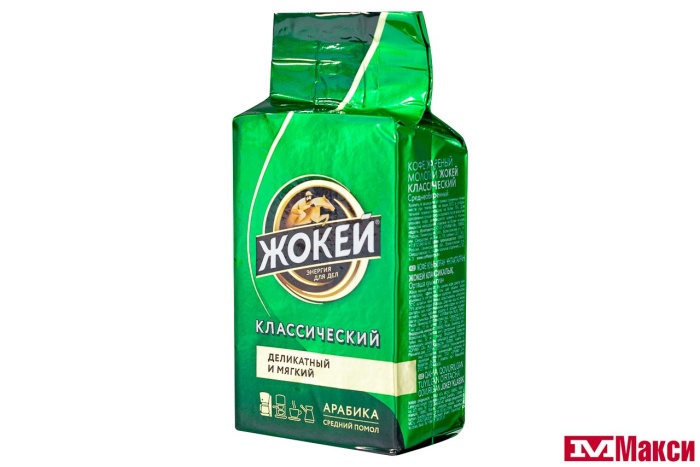 КОФЕ ЖАРЕНЫЙ МОЛОТЫЙ "ЖОКЕЙ" КЛАССИЧЕСКИЙ 100Г ПАКЕТ (ОРИМИ-ТРЭЙД)