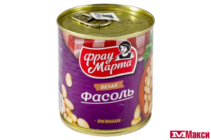 ФАСОЛЬ БЕЛАЯ "ФРАУ МАРТА" ОРИГИНАЛЬНАЯ 310Г Ж/Б