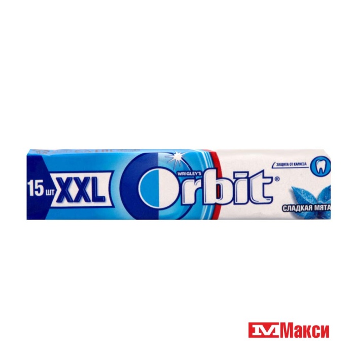 Ж/РЕЗИНКА "ORBIT" XXL ПОДУШЕЧКИ 20,4Г(сладкая мята)