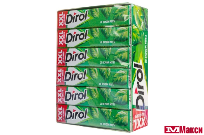 ЖЕВАТЕЛЬНАЯ РЕЗИНКА "DIROL" XXL 19Г (МОН' ДЭЛИС РУСЬ)(со вкусом мяты)