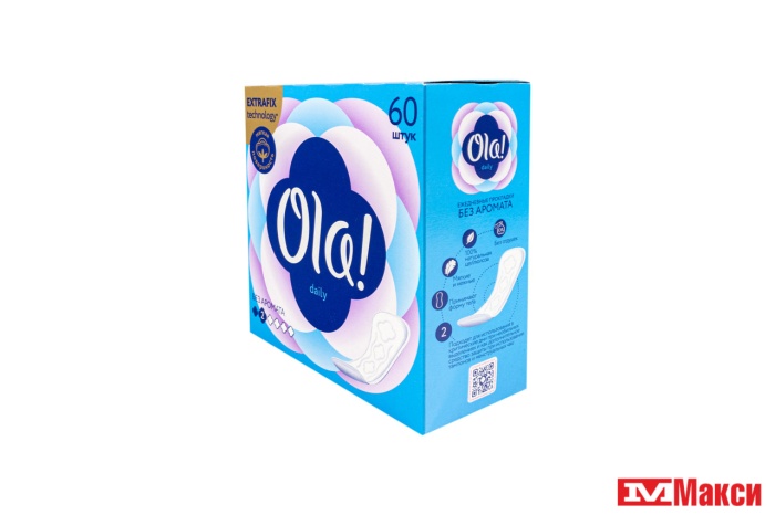 ПРОКЛАДКИ ГИГИЕНИЧЕСКИЕ "OLA" DAILY ЕЖЕДНЕВНЫЕ 60ШТ (50+10)