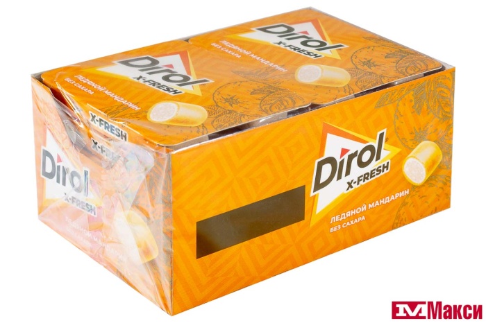 ЖЕВАТЕЛЬНАЯ РЕЗИНКА "DIROL" X-FRESH 16Г (МОН' ДЭЛИС РУСЬ)(ледяной мандарин)