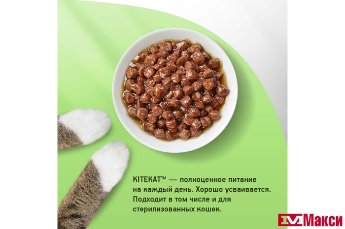 КОРМ ДЛЯ КОШЕК "КИТИКЕТ" 85Г ПАУЧ(ягненок в соусе)