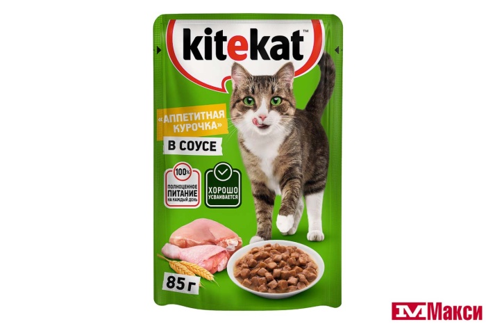 КОРМ ДЛЯ КОШЕК "КИТИКЕТ" 85Г ПАУЧ(курица в соусе)