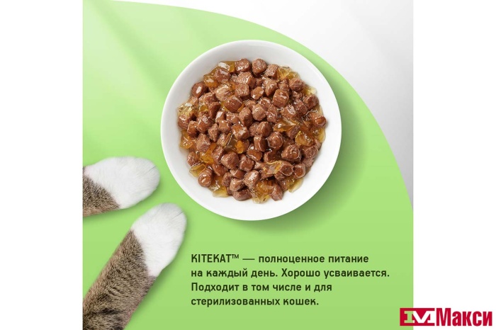 КОРМ ДЛЯ КОШЕК "КИТИКЕТ" 85Г ПАУЧ(курица в желе)