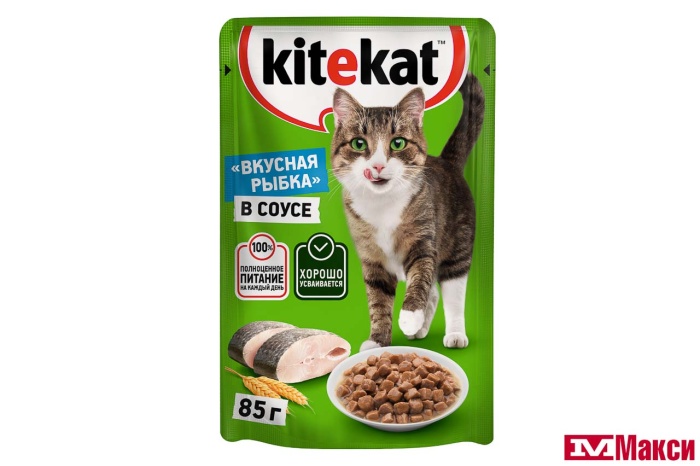 КОРМ ДЛЯ КОШЕК "КИТИКЕТ" 85Г ПАУЧ(рыба в соусе)