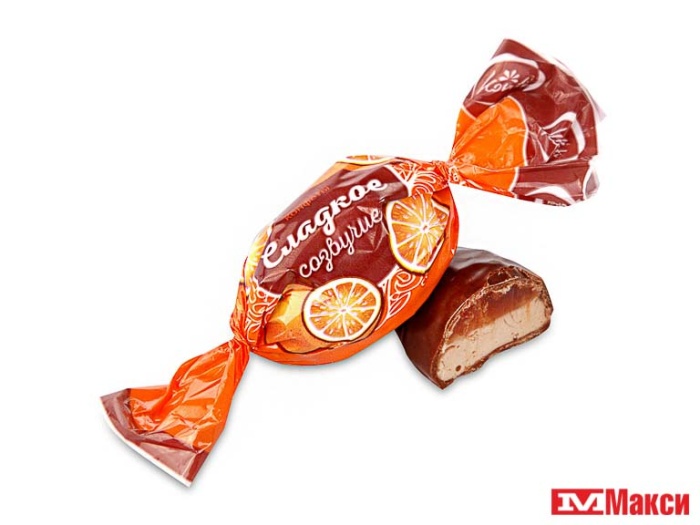 ШОКОЛАДНЫЕ КОНФЕТЫ "СЛАДКОЕ СОЗВУЧИЕ" ВКУС АПЕЛЬСИН С ШОКОЛАДОМ 1КГ (КОНТИ)