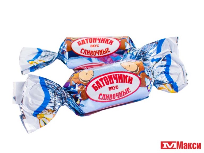КОНФЕТЫ "БАТОНЧИКИ" ВКУС СЛИВОЧНЫЕ 1КГ (ТАМБОВСКАЯ КФ)