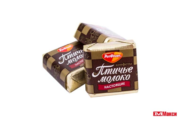 ШОКОЛАДНЫЕ КОНФЕТЫ "ПТИЧЬЕ МОЛОКО" ВКУС СЛИВОЧНО-ВАНИЛЬНЫЙ (РОТ-ФРОНТ) 
