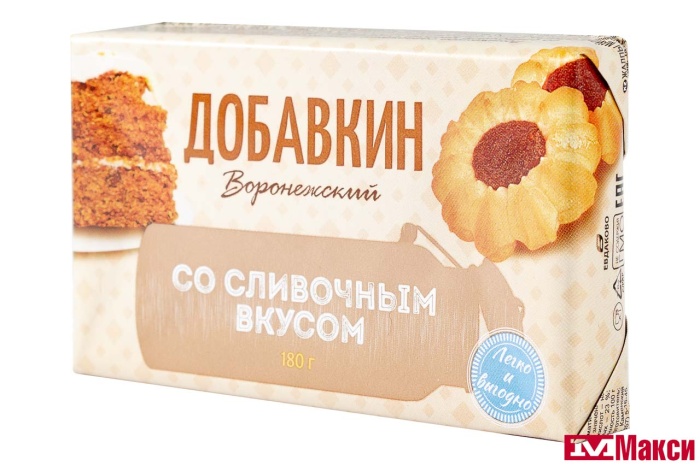 МАРГАРИН "ВОРОНЕЖСКИЙ" СО СЛИВОЧНЫМ ВКУСОМ 60% 180Г