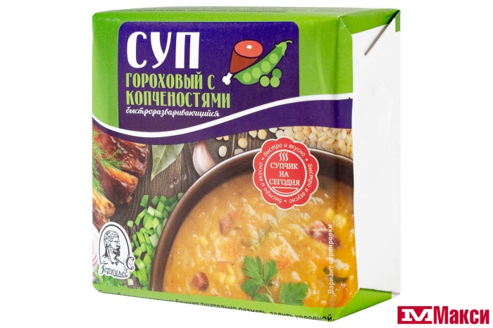 СУП "ГОРОХОВЫЙ С КОПЧЕНОСТЯМИ" 200Г БРИКЕТ (ГЕРКУЛЕС)