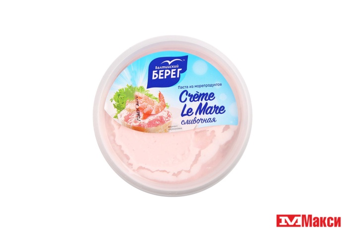 ПАСТА ИЗ МОРЕПРОДУКТОВ "CREME LE MARE" 150Г В АССОРТИМЕНТЕ (БАЛТИЙСКИЙ БЕРЕГ)(сливочная)