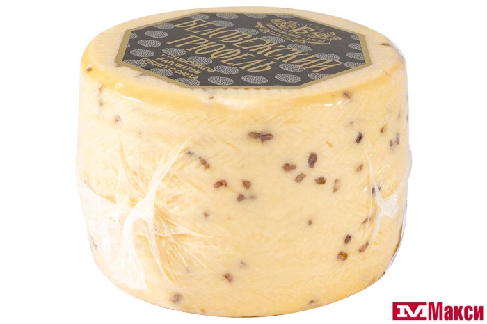 СЫР "БЕЛОВЕЖСКИЙ ТРЮФЕЛЬ" С ПАЖИТНИКОМ И ВКУСОМ ГРЕЦКОГО ОРЕХА 45% (БЕЛОВЕЖСКИЕ СЫРЫ) (БЕЛАРУСЬ) (БЗМЖ)[средн вес 2]