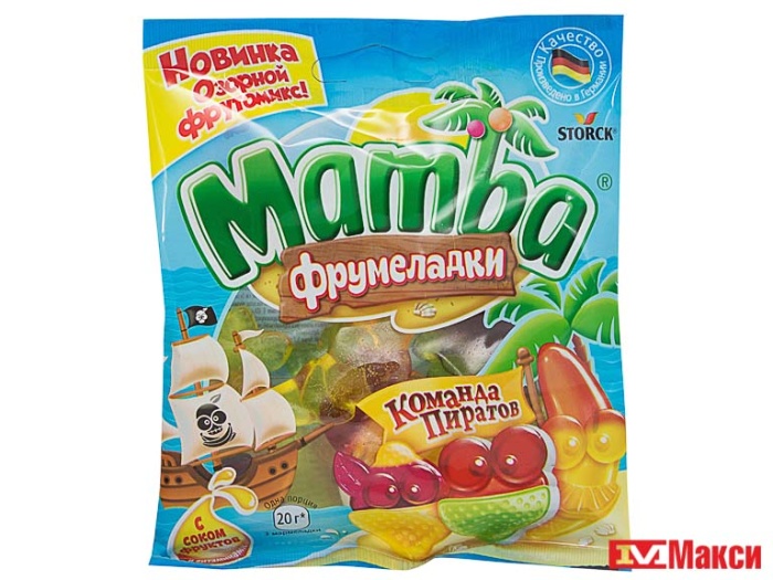 ЖЕВАТЕЛЬНЫЙ АРМЕЛАД "МАМБА.ФРУМЕЛАДКИ" КОМАНДА ПИРАТОВ 70Г (STORCK)
