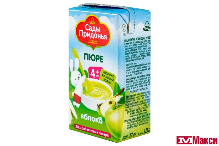 ПЮРЕ "САДЫ ПРИДОНЬЯ" ЯБЛОКО 125Г