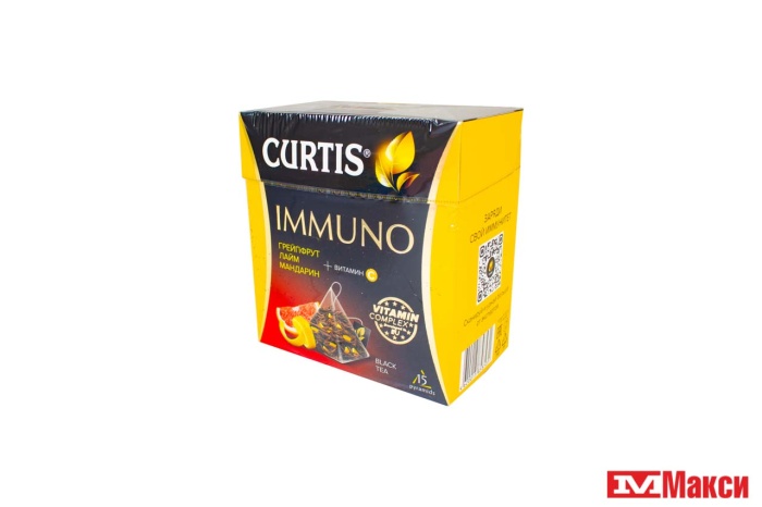 ЧАЙ (МАЙ) "CURTIS" IMMUNO ЧЕРН.С ВИТАМИНАМИ 15ПИРАМИДОК
