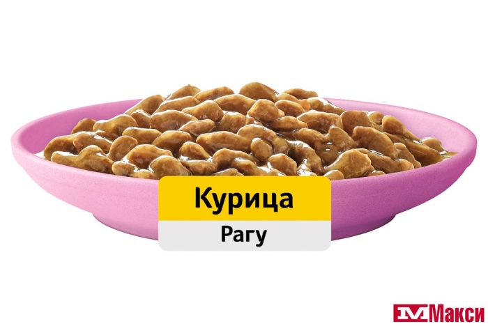 КОРМ ДЛЯ КОШЕК "ВИСКАС" 75Г ФОЛЬГА(рагу с курицей для котят)