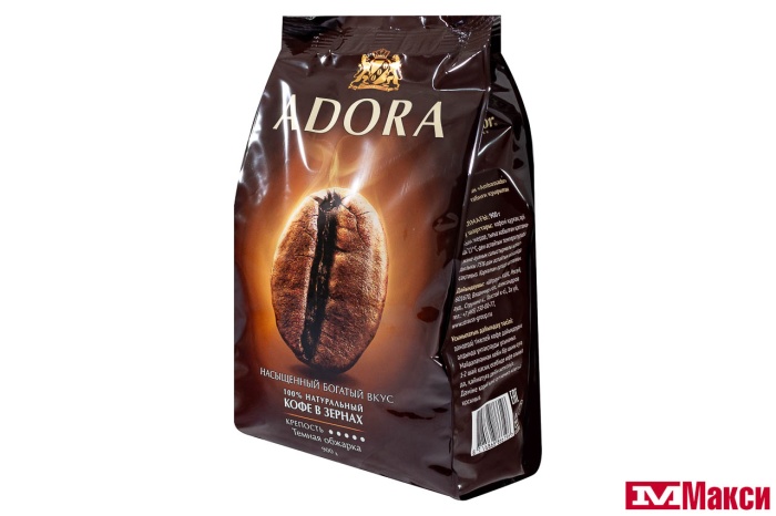 КОФЕ В ЗЕРНАХ (ШТРАУС) "AMBASSADOR" ADORA 900Г ПАКЕТ