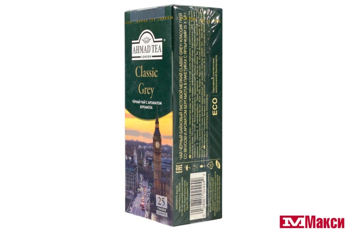 ЧАЙ "AHMAD TEA" CLASSIC GREY ЧЕРНЫЙ 25 ПАКЕТИКОВ