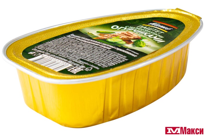 ПАШТЕТ "ХАМЕ" С ДОБАВКАМИ 105Г(с маринованными огурцами)