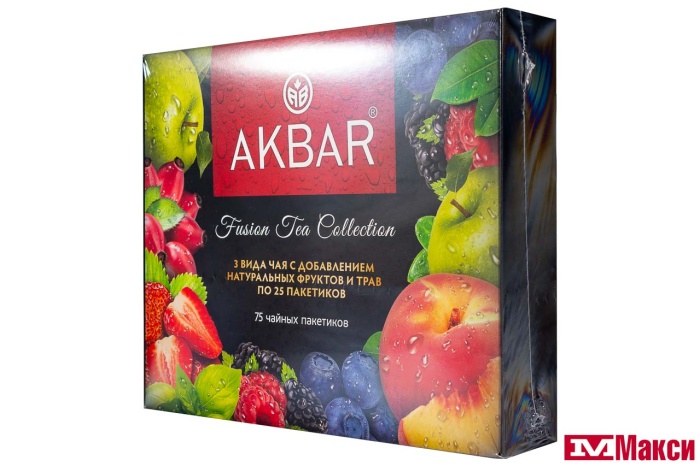 ЧАЙ "АКБАР" ПОДАРОЧНЫЙ НАБОР 3ШТ 75 ПАКЕТИКОВ (AKBAR)