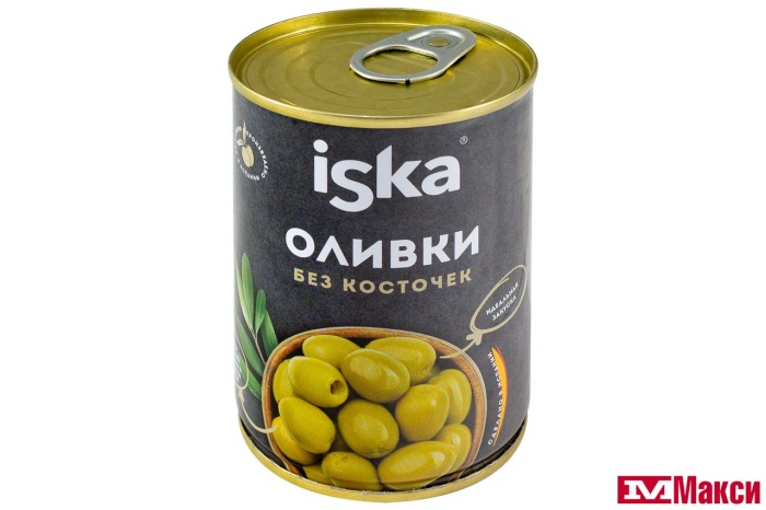 ОЛИВКИ "ISKA" ЗЕЛЕНЫЕ Б/К 300МЛ Ж/Б