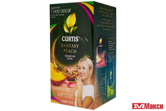 ЧАЙ "CURTIS" FANTASY PEACH ЗЕЛЕНЫЙ 25 ПАКЕТИКОВ (МАЙ)