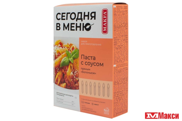 МАКАРОННЫЕ ИЗДЕНИЯ "СЕГОДНЯ В МЕНЮ" ПАСТА С ПРЯНЫМ СОУСОМ БОЛОНЬЕЗЕ 340Г (МАКФА)