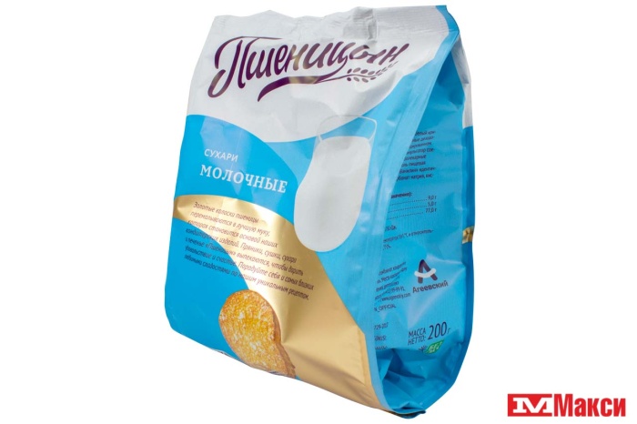 СУХАРИ "ПШЕНИЦЫН" МОЛОЧНЫЕ 200Г (АГЕЕВСКИЙ)
