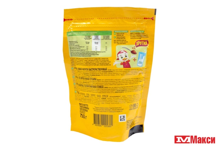 КАКАО-НАПИТОК "ХРУТКА" БЫСТРОРАСТВОРИМЫЙ 250Г ПАКЕТ (NESTLE)