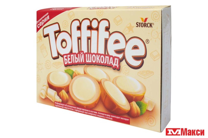 ШОК.КОНФ.(STORCK) "ТОФФИФЕ" БЕЛЫЙ ШОКОЛАД 125Г (ГЕРМАНИЯ)