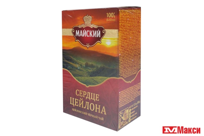 ЧАЙ "МАЙСКИЙ" СЕРДЦЕ ЦЕЙЛОНА ЧЕРНЫЙ 100Г (МАЙ)