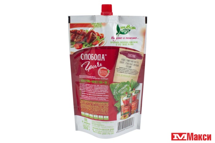 КЕТЧУП "СЛОБОДА" ГРИЛЬ 320Г ПАКЕТ (ЭФКО)