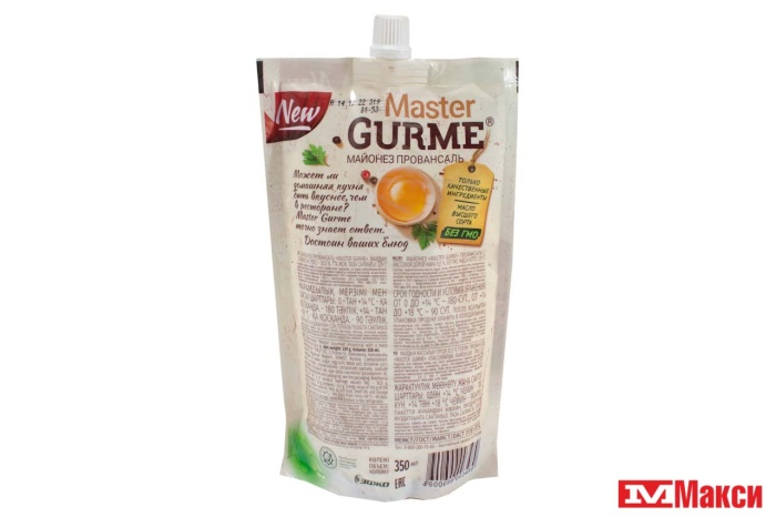 МАЙОНЕЗ "MASTER GURME" ПРОВАНСАЛЬ 50,5% 350МЛ ДОЙ-ПАК (ЭФКО)