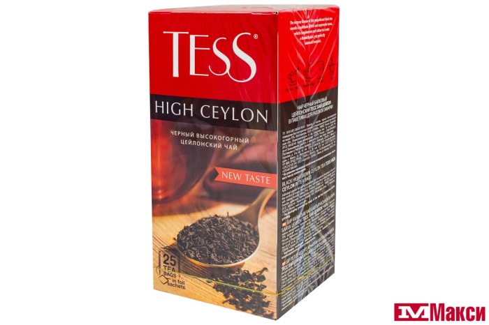 ЧАЙ "TESS" HIGH CEYLON ЧЕРНЫЙ 25ПАКЕТИКОВ (ОРИМИ-ТРЭЙД)