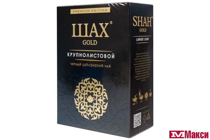 ЧАЙ "ШАХ" ГОЛД ЦЕЙЛОНСКИЙ КРУПНОЛИСТОВОЙ ЧЕРНЫЙ 200Г (ОРИМИ-ТРЭЙД)