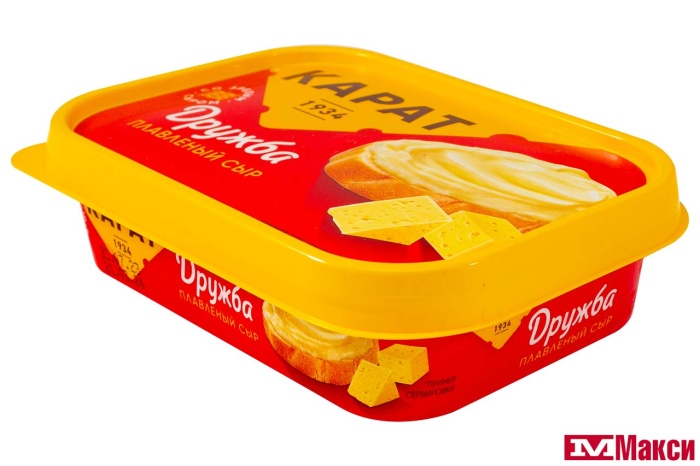 СЫР ПЛАВЛЕНЫЙ  "ДРУЖБА" 45% 200Г (КАРАТ) (БЗМЖ)
